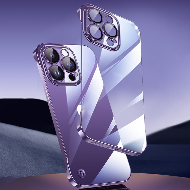 Electroplating Frameless Clear PC Phone Case, For iPhone 13 Pro Max, For iPhone 12, For iPhone 12 Pro, For iPhone 12 Pro Max