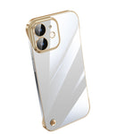 Electroplating Frameless Clear PC Phone Case, For iPhone 13 Pro Max, For iPhone 12, For iPhone 12 Pro, For iPhone 12 Pro Max