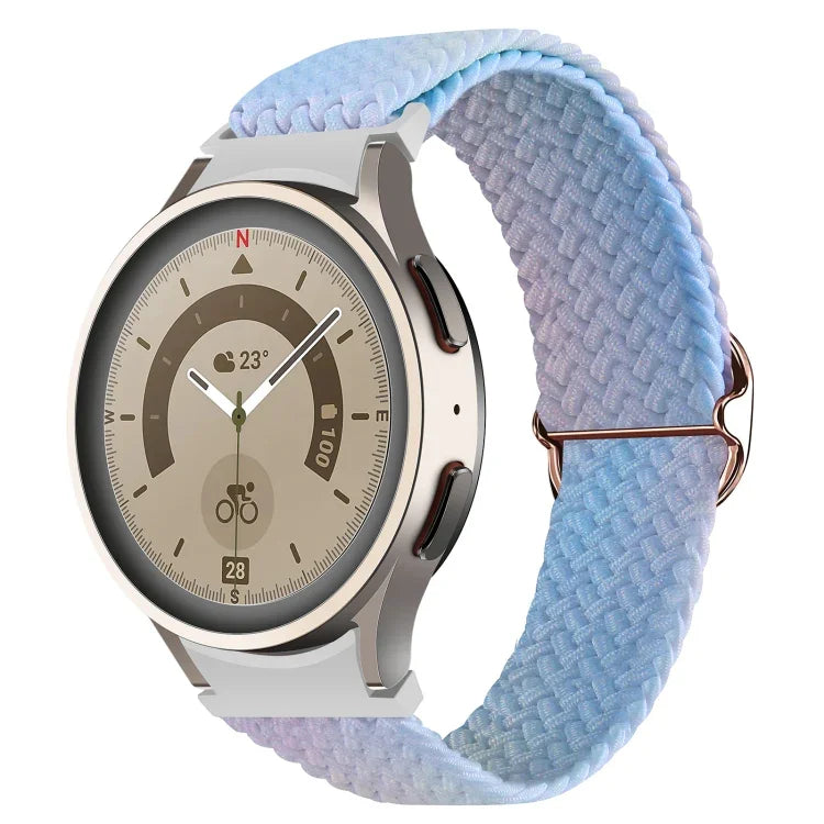 For Samsung Galaxy Watch 5 / Watch 5 Pro / Watch 4 Weave Gradient Color Watch Band