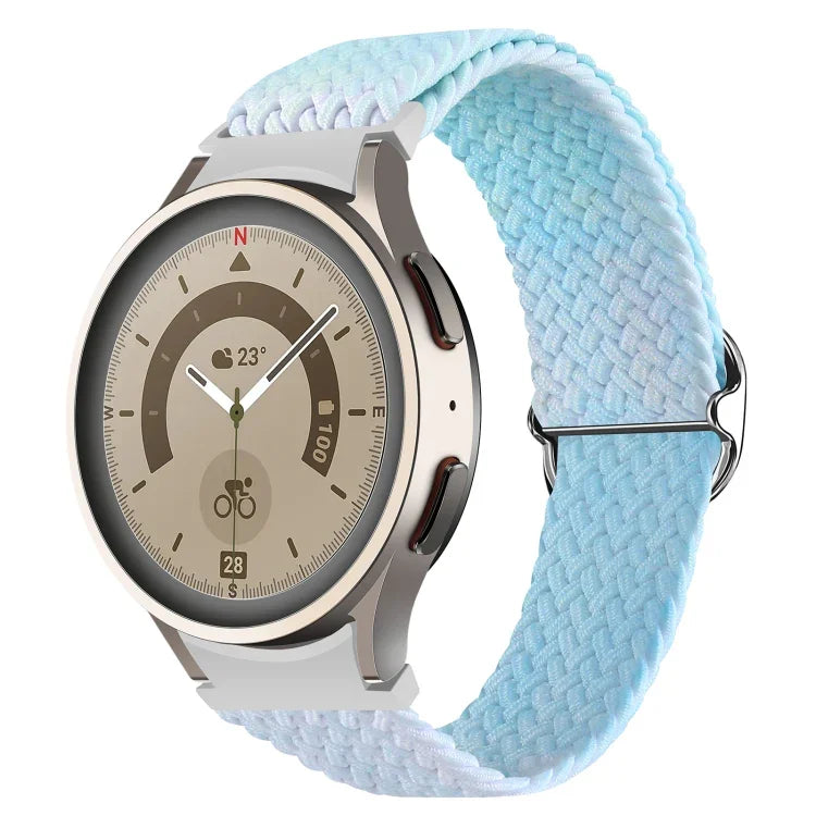 For Samsung Galaxy Watch 5 / Watch 5 Pro / Watch 4 Weave Gradient Color Watch Band