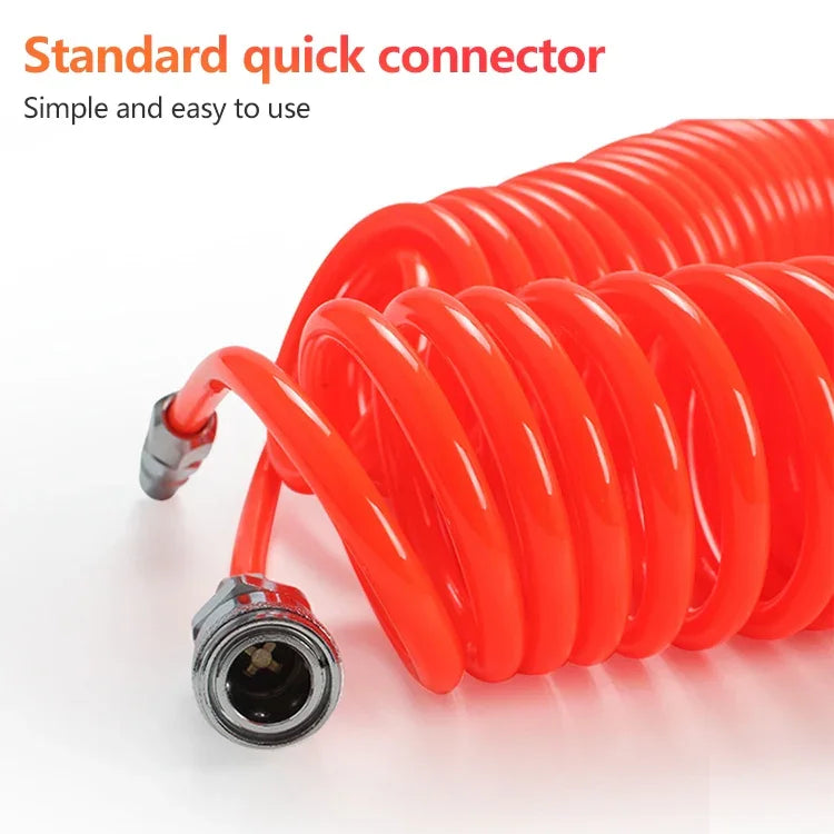 LAIZE Compressor Air Flexible PU Spring Tube with Connector, 8x5mm, 3m, with Connector, 8x5mm, 6m, with Connector, 8x5mm, 9m, with Connector, 8x5mm, 12m, with Connector, 8x5mm, 15m, with Connector, 10x6.5mm, 6m, with Connector                          ...
