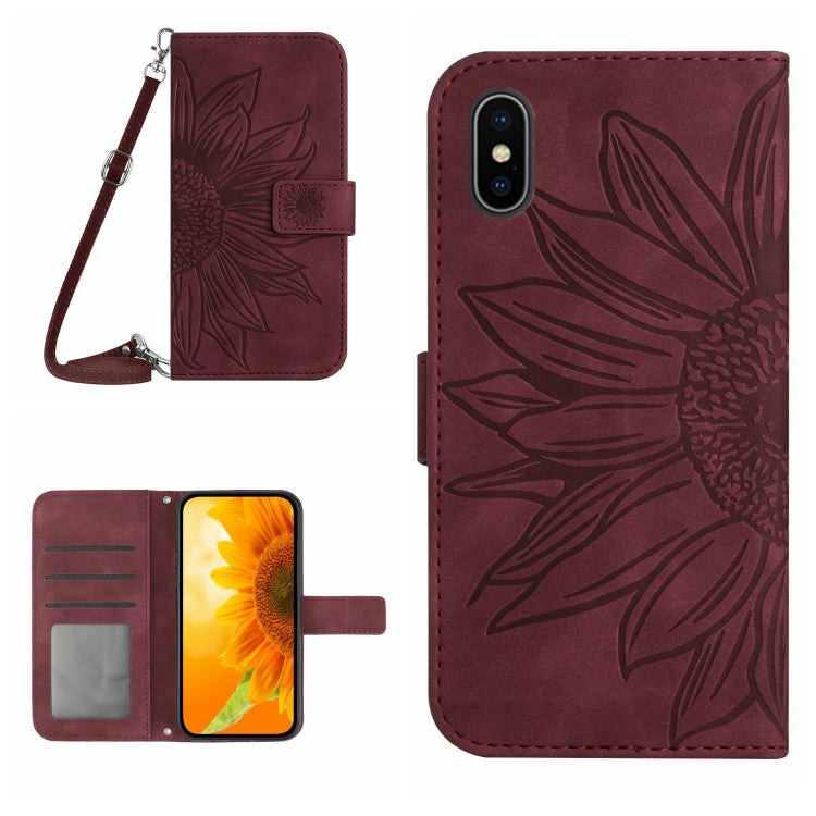 Skin Feel Sun Flower Pattern Flip Leather Phone Case, For iPhone XS Max