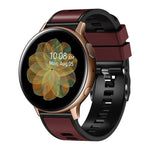 Plain Weave Two-color Silicone Watch Band, For Samsung Galaxy Watch 5 40mm / 44mm