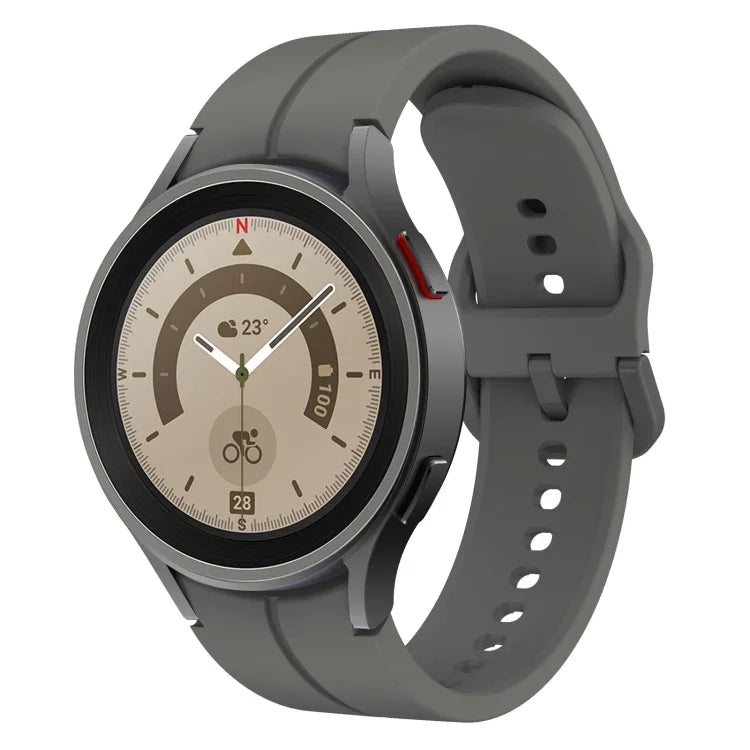 Colorful Buckle Silicone Watch Band, For Samsung Galaxy Watch 5 Pro 45mm