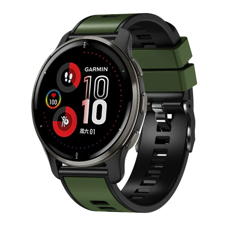 Plain Weave Two-color Silicone Watch Band, For Samsung Galaxy Watch 5 Pro 45mm