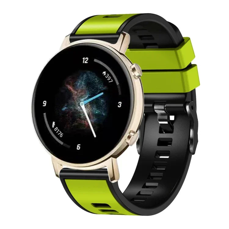 Plain Weave Two-color Silicone Watch Band, For Samsung Galaxy Watch 5 Pro 45mm