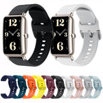 Color Buckle Silicone Watch Band, For Huawei B3, For Huawei Band 6, For Huawei Fit Mini