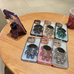 Astronaut Holder Gradient Glitter Powder Phone Case, For iPhone 11 Pro Max