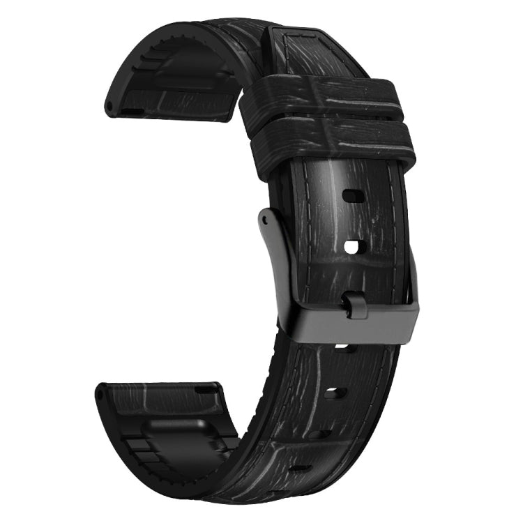 Bamboo Joint Texture Silicone Leather Watch Band, For Huawei GT 3 Pro 46mm