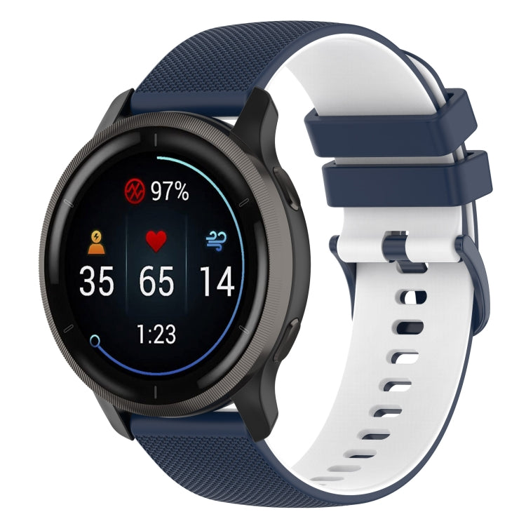 Small Plaid Texture Two-color Silicone Watch Band, For Suunto 5 Peak