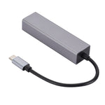 SL-030 USB-C / Type-C to Gigabit Ethernet RJ45 & 3 x USB 3.0 Adapter Converter HUB, USB-C / Type-C to RJ45 & 3 x USB