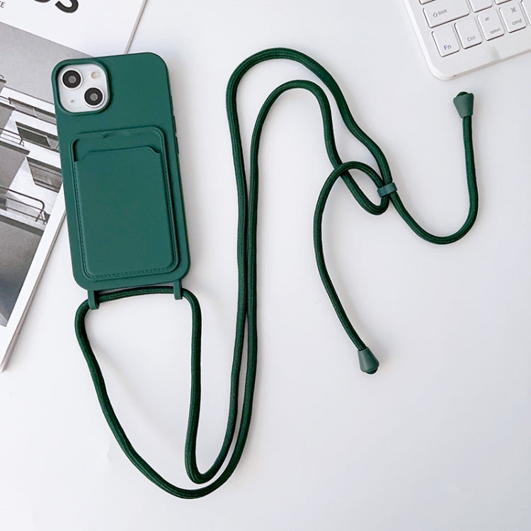 Crossbody Lanyard Elastic Silicone Card Holder Phone Case, For iPhone 13 Pro Max, For iPhone 12, For iPhone 12 Pro