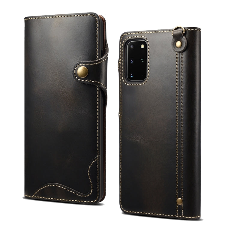 Denior Oil Wax Cowhide Magnetic Button Genuine Leather Case, For Samsung Galaxy S20+, For Samsung Galaxy S20 Ultra, For Samsung Galaxy Note20, For Samsung Galaxy Note20 Ultra, For Samsung Galaxy S21 5G, For Samsung Galaxy S21+ 5G                       ...