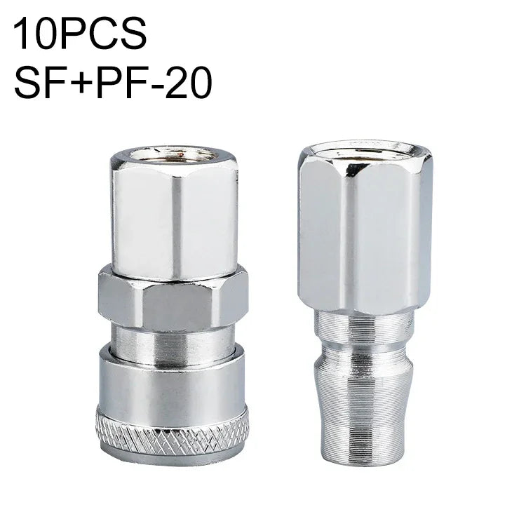 10pcs C-type Self-lock Air Tube Pneumatic Quick Fitting Connector, PF-20, PF-30, PF-40, PH-20, PH-30, PH-40, PM-20, PM-30, PM-40, PP-20, PP-30, PP-40, SF-20, SF-30, SF-40, SH-20, SH-30, SH-40, SM-20, SM-30, SM-40, SP-20, SP-30, SP-40, SF+PF-20, SF+PF-3...