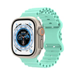 Ocean Style Silicone Watch Band, For Apple Watch Ultra 49mm / Series 8&7 45mm / SE 2&6&SE&5&4 44mm / 3&2&1 42mm, For Apple Watch Series 8&7 41mm / SE 2&6&SE&5&4 40mm / 3&2&1 38mm