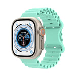 Ocean Style Silicone Watch Band, For Apple Watch Ultra 49mm / Series 8&7 45mm / SE 2&6&SE&5&4 44mm / 3&2&1 42mm, For Apple Watch Series 8&7 41mm / SE 2&6&SE&5&4 40mm / 3&2&1 38mm