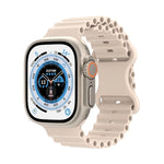 Ocean Style Silicone Watch Band, For Apple Watch Ultra 49mm / Series 8&7 45mm / SE 2&6&SE&5&4 44mm / 3&2&1 42mm, For Apple Watch Series 8&7 41mm / SE 2&6&SE&5&4 40mm / 3&2&1 38mm