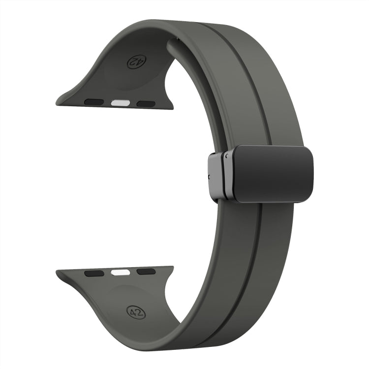 Solid Color Silicone Watch Band, For Apple Watch Series 8&7 41mm / SE 2&6&SE&5&4 40mm / 3&2&1 38mm, For Apple Watch Ultra 49mm / Series 8&7 45mm / SE 2&6&SE&5&4 44mm