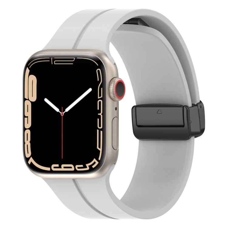 Solid Color Silicone Watch Band, For Apple Watch Series 8&7 41mm / SE 2&6&SE&5&4 40mm / 3&2&1 38mm, For Apple Watch Ultra 49mm / Series 8&7 45mm / SE 2&6&SE&5&4 44mm
