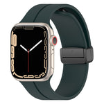 Solid Color Silicone Watch Band, For Apple Watch Ultra 49mm / Series 8&7 45mm / SE 2&6&SE&5&4 44mm, For Apple Watch Series 8&7 41mm / SE 2&6&SE&5&4 40mm / 3&2&1 38mm