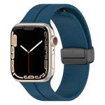 Solid Color Silicone Watch Band, For Apple Watch Ultra 49mm / Series 8&7 45mm / SE 2&6&SE&5&4 44mm, For Apple Watch Series 8&7 41mm / SE 2&6&SE&5&4 40mm / 3&2&1 38mm