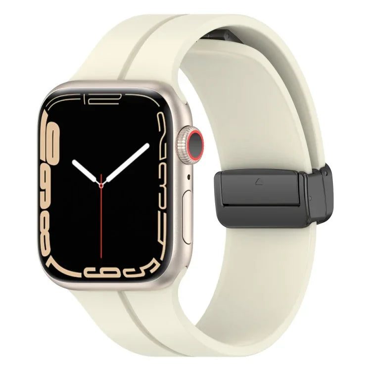 Solid Color Silicone Watch Band, For Apple Watch Ultra 49mm / Series 8&7 45mm / SE 2&6&SE&5&4 44mm, For Apple Watch Series 8&7 41mm / SE 2&6&SE&5&4 40mm / 3&2&1 38mm