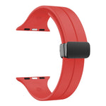 Solid Color Silicone Watch Band, For Apple Watch Ultra 49mm / Series 8&7 45mm / SE 2&6&SE&5&4 44mm, For Apple Watch Series 8&7 41mm / SE 2&6&SE&5&4 40mm / 3&2&1 38mm