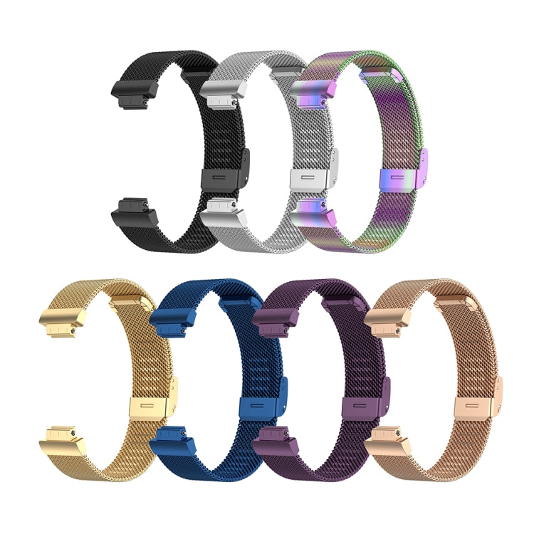 Stainless Steel Metal Mesh Wrist Strap Watch Band for Fitbit Inspire / Inspire HR / Ace 2, Size: L