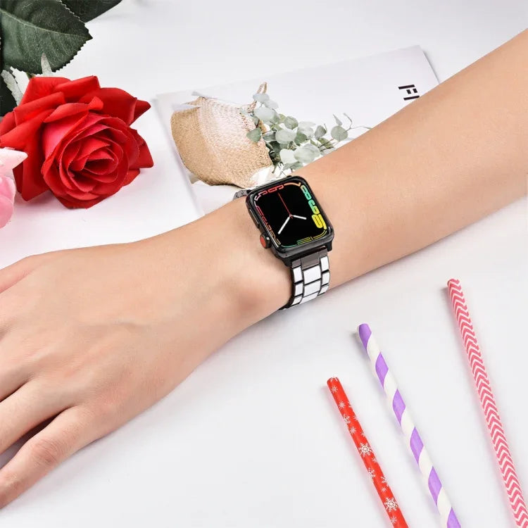 Epoxy Metal Watchband, For Apple Watc 5 & 4 44mm / 3 & 2 & 1 42mm