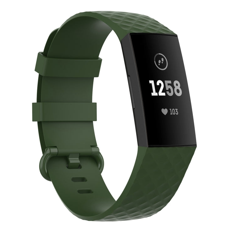 Silver Color Buckle TPU Wrist Strap Watch Band for Fitbit Charge 4 / Charge 4 SE / Charge 3 / Charge 3 SE, Size: S, Size: L