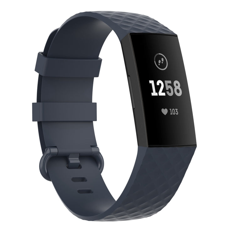 Silver Color Buckle TPU Wrist Strap Watch Band for Fitbit Charge 4 / Charge 4 SE / Charge 3 / Charge 3 SE, Size: S, Size: L