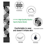 Adjustable Nylon Braided Elasticity Watch Band, For Garmin Fenix 7X