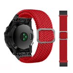 Adjustable Nylon Braided Elasticity Watch Band, For Garmin Fenix 7