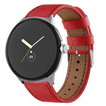 Round Tail Genuine Leather Watch Band, For Google Pixel Watch 4 / 3 / 2 / 1 41mm
