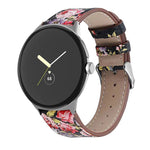 Round Tail Genuine Leather Watch Band, For Google Pixel Watch 4 / 3 / 2 / 1 41mm