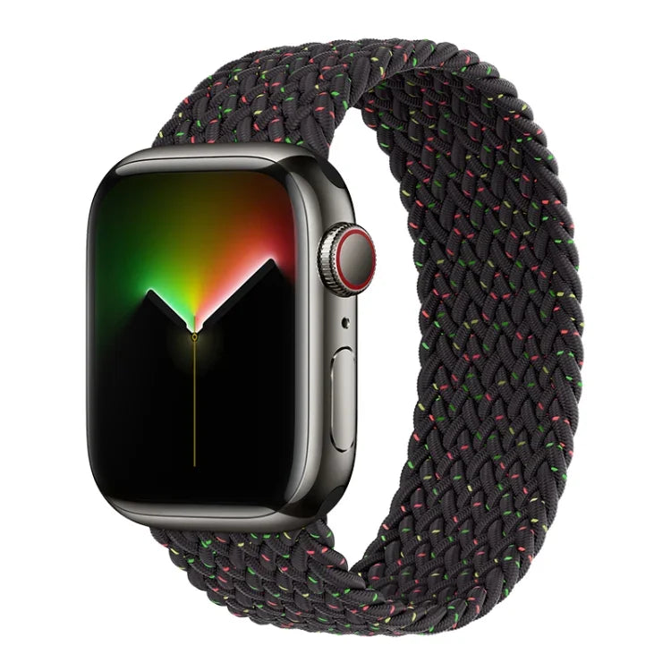 Nylon Single-turn Braided Watch Band For Apple Watch Series 8&7 41mm / SE 2&6&SE&5&4 40mm / 3&2&1 38mm, For Apple Watch Series 8&7 41mm,155mm, For Apple Watch Series 8&7 41mm, 155mm