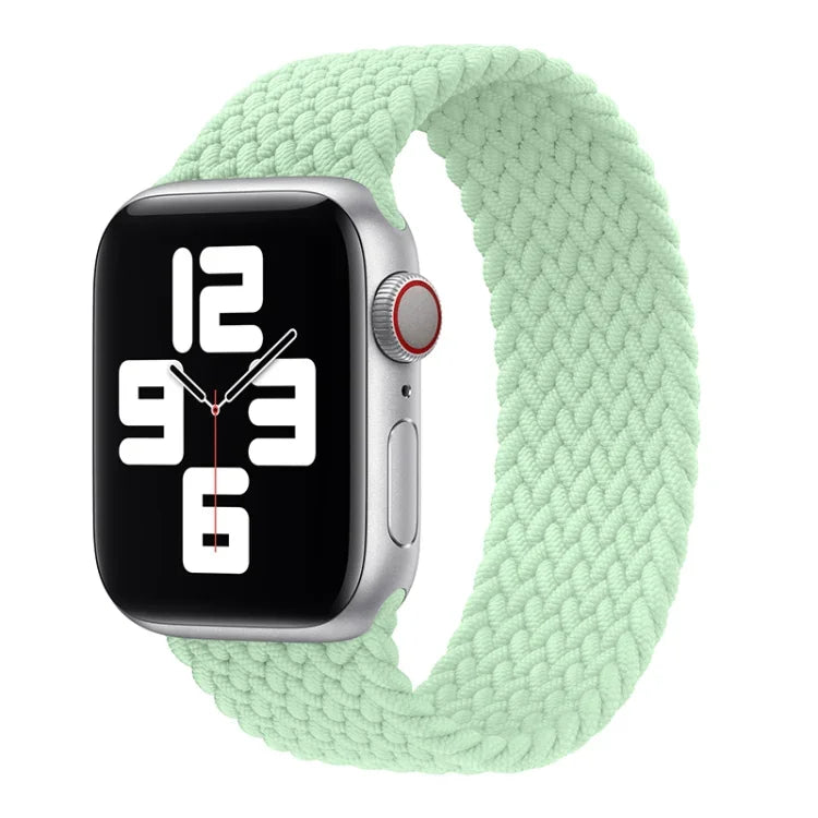 Nylon Single-turn Braided Watch Band For Apple Watch Series 8&7 41mm / SE 2&6&SE&5&4 40mm / 3&2&1 38mm, For Apple Watch Series 8&7 41mm,155mm, For Apple Watch Series 8&7 41mm, 155mm