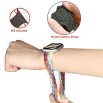 Nylon Single-turn Braided Watch Band For Apple Watch Series 8&7 41mm / SE 2&6&SE&5&4 40mm / 3&2&1 38mm, For Apple Watch Series 8&7 41mm,155mm, For Apple Watch Series 8&7 41mm, 155mm