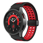 Double-row Hole Folding Buckle Silicone Watch Band, For Samsung Galaxy Watch5 Pro