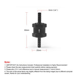 Car  Aluminium Alloy Fuel Petrol One Way Non Return Check Valve, 6mm Black, 8mm Black, 10mm Black, 12mm Black