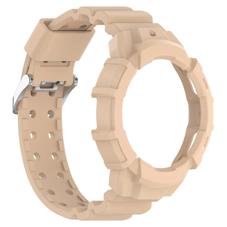 Armor Silicone Watch Band + Protective Case, For Samsung Galaxy Watch5 40mm, For Samsung Galaxy Watch5 44mm, For Samsung Galaxy Watch4 40mm, For Samsung Galaxy Watch4 44mm