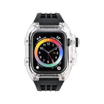 Fluorine Rubber Clear Watch Band Case, For Apple Watch Series 8&7 45mm, For Apple Watch Series 8&7 45mm/SE 2&6&SE&5&4 44mm