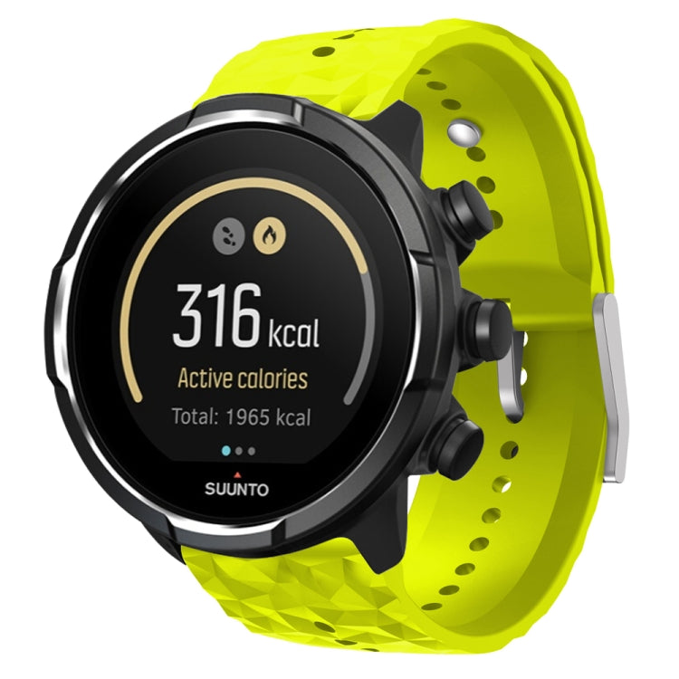 Rhombus Texture Silicone Watch Band, For Suunto 9