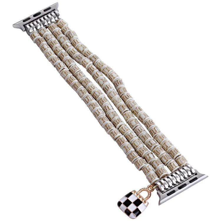 Multi-row Beads Watch Band, For Apple Watch Ultra 49mm / Series 8&7 45mm, For Apple Watch Series 8&7 41mm