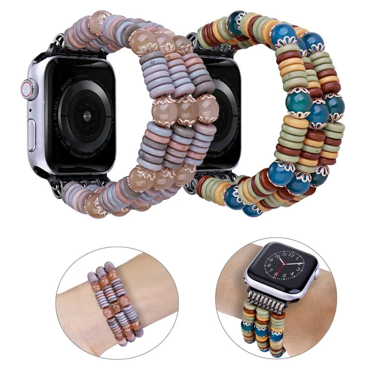 Pieces Beads Watch Band, For Apple Watch Ultra 49mm / Series 8&7 45mm, For Apple Watch Series 8&7 41mm