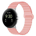 Reverse Buckle Magnetic Silicone Watch Band, For Google Pixel Watch 4 / 3 / 2 / 1 41mm