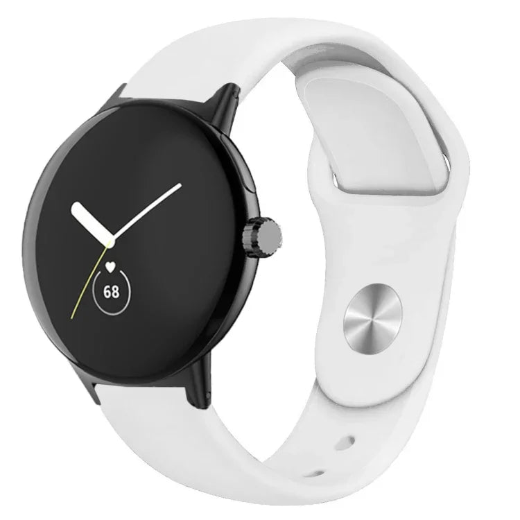 Solid Color Reverse Buckle Silicone Watch Band, For Google Pixel Watch 4 / 3 / 2 / 1 41mm