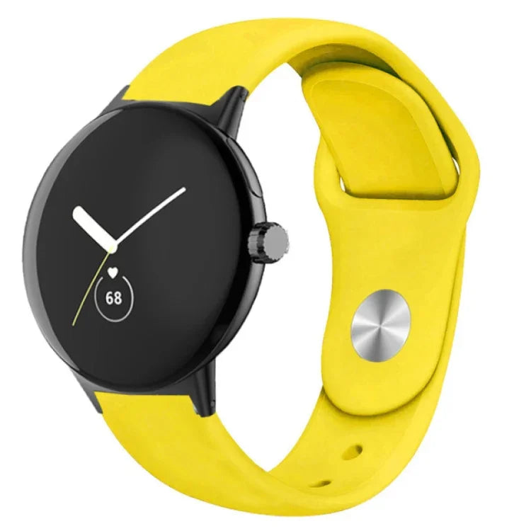 Solid Color Reverse Buckle Silicone Watch Band, For Google Pixel Watch 4 / 3 / 2 / 1 41mm