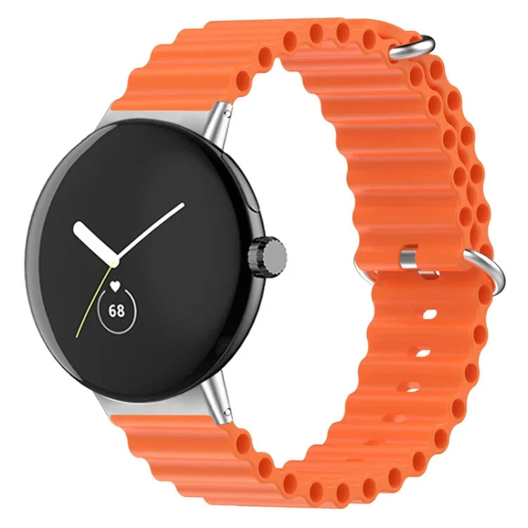 Ocean Silicone Watch Band, For Google Pixel Watch 4 / 3 / 2 / 1 41mm