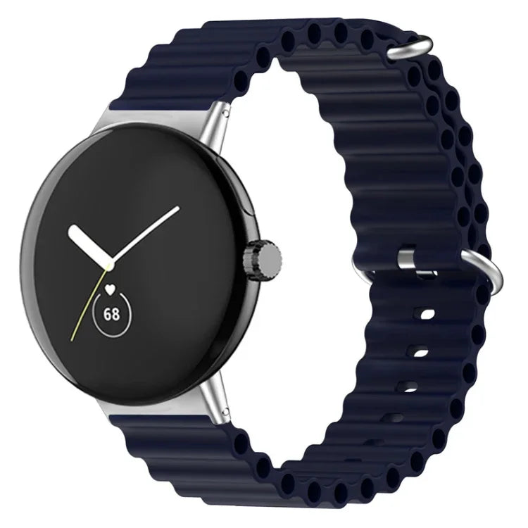 Ocean Silicone Watch Band, For Google Pixel Watch 4 / 3 / 2 / 1 41mm